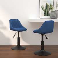 vidaXL Sillas de comedor giratorias 2 uds de terciopelo en color Gris claro/Rojo vino tinto/Azul y más | cómodas modernas ergonómicas para comedor cocina salón hogar - details 2