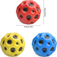 3PCS Moon Ball Space Ball, Highly Elastic Moonball 70mm Large Bouncy Balls, Moon Balls for Kids Big Bouncy Ball Toy for Kids Party Gift - details 2