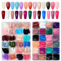 Kit De Uñas Postizas Press on 576 Piezas Acrílicas Extensión Coffin Formas Gel Para Póster De Uñas Artificiales Set De Herramientas - details 3