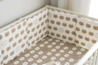 LALA - Ropa de Cama para Cuna de Bebé, ropa de Cama para nuevo nacido, Valla anticolisión para Bebé, Algodón Puro, Cabeza de Oso, 30x30x6, Pieza Entera Lavada. - details 5