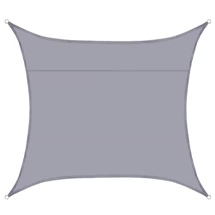 Toldo Vela de Sombra Impermeable 2,5x2,5m Carbón Rectángulo Bloque UV Parasol para Patio Trasero, Terraza, Jardín, Actividades e Instalaciones al Aire Libre - 1