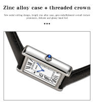 Reloj De Cuarzo SANDA Con Numeros Romanos En Cuero Acero Inoxidable Resistente Al Agua Para Hombres Y Mujeres Estilo Casual - details 20