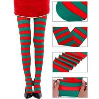 Calcetines Largos Hasta La Rodilla Para Mujeres Y Niñas Con Estampado De Rayas En Algodón Cálido Y Tierno Pantimedias Elásticas - details 2