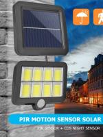 Lámpara Solar Exterior 160LED Con Iluminación De Pared Dividida Impermeable Para Decoración De Jardín Seguridad De Calle Emergencia Moderna ABS Solar - details 1