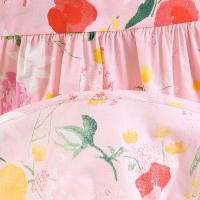 Vestido De Verano Para Bebé Niña Con Estampado Floral Y Manga Burbuja Vestido De Princesa De Algodón Con Cuello Cuadrado Lindo Vestido Corto Para Niñas De 1-2 Años - details 10