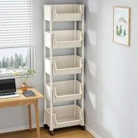 Estante De Libros Portátil Creativo Para Cocina Y Mueble Desplazable Con Ruedas Estante De Almacenamiento Para Cocina Estilo Minimalista Moderno - details 12