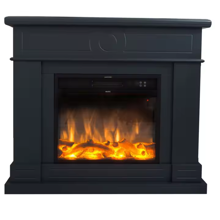Mpc Fireplace Lipari Chimenea De Pie With Marco y Quemador Electrico 1500W Dark Gris Enviar a Distancia Incluye Chimenea De Diseno De Madera Mdf Efecto De Llama Led Fácil De Colocar or Motor - 1