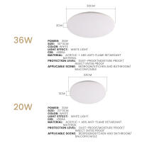Luz de techo fina de la luz blanca 32W-80W LED de la luz de techo de la tres-prueba para el dormitorio y la sala de estar SY - details 2