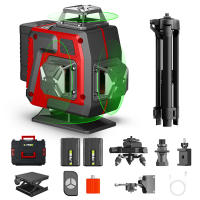 Nivel láser 4D de 16 líneas, autonivelante de línea verde 360, Control remoto Horizontal y Vertical, niveles láser de haz verde, 2 baterías de piezas - details 9