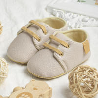 Zapatos De Cuero PU Retro Para Bebés Niños Y Niñas Estilo Británico Multicolor Antideslizantes Para Primera Caminata Suela De Goma Casual Para Niños Y Niñas - details 13