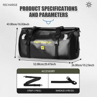 Bolsa Seca Para Motocicleta 40L 66L Impermeable Bolsa De Viaje Para Asiento Trasero De Motocicleta Bolsa De Mano Deportiva De PVC Para Exterior - details 14