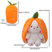 Juguete De Peluche Kawaii Con Diseño De Zorro Reversible Frutas Y Verduras Juguetes Para Niños Regalo De Cumpleaños Con Cierre De Cremallera - details 3