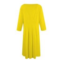 Vestido Largo De Manga Larga Para Mujer Casual Suéter Con Bolsillos Estilo Swing Suelto Cuello Redondo Color Sólido Vestido Robe - details 15