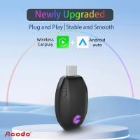 Acodo 2en1 Mini Caja Para Coche CarPlay Android Auto USB Tipo-C Conexión Bluetooth WiFi Plug&Play Dongle Inteligente Sin Cable - details 3