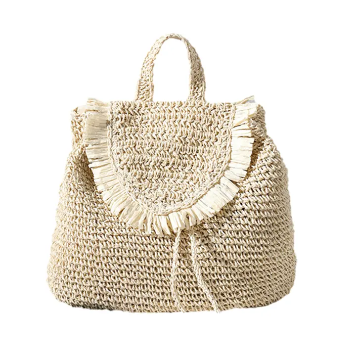 Bolsos de Playa bohemios Mochipa de paja - 1