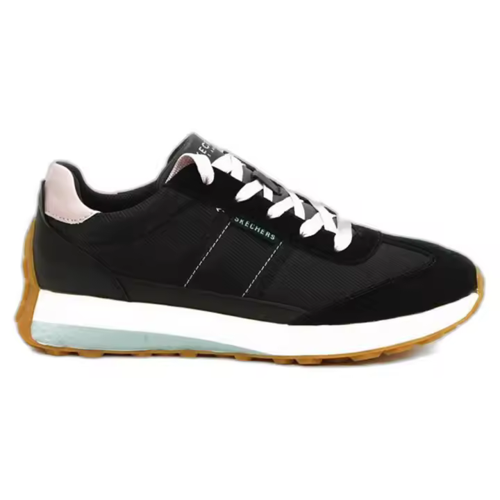 Zapatillas Skechers T- Toe Mesh And Lace Up Retro para mujer en color negro - 1