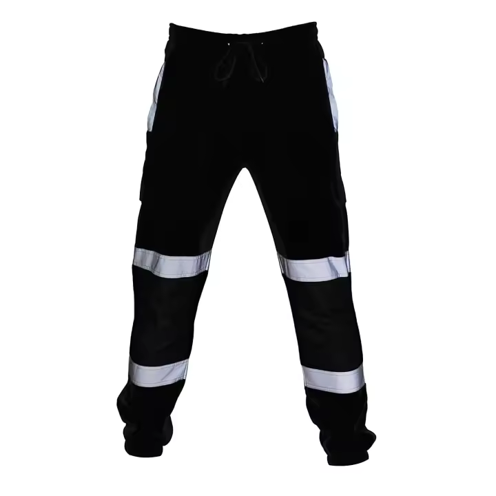 Pantalones De Seguridad Para Hombre Uniforme De Trabajo Con Rayas Reflectantes Pantalones Deportivos Sueltos Con Parches Workwear - 1