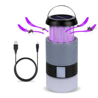 Lámpara Solar LED De Repelente De Mosquitos Con Choque Eléctrico UV Luz De Camping Recargable Iluminación Exterior Emergencia - details 3