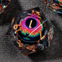 Juego De Dados DND Líquido Núcleo D&D Resina Fronteriza Para Juego De Rol RPG D20 D12 D10 D8 D6 D4 Borde Fino Dados De Dragón Y Sótano - details 33