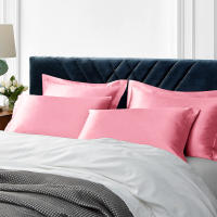 2 Pack Fundas De Almohada De 20"x26"/30" Poliéster Seda Respirable Con Cierre Envolvente Para Cabello Y Piel Regalo Para Mujeres Y Niñas - details 10