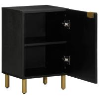 vidaXL Mueble de baño de madera de ingeniería negro 38x33x58 cm - details 1
