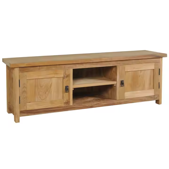 vidaXL Mueble de TV de madera de teca maciza 120x30x40 cm - 1