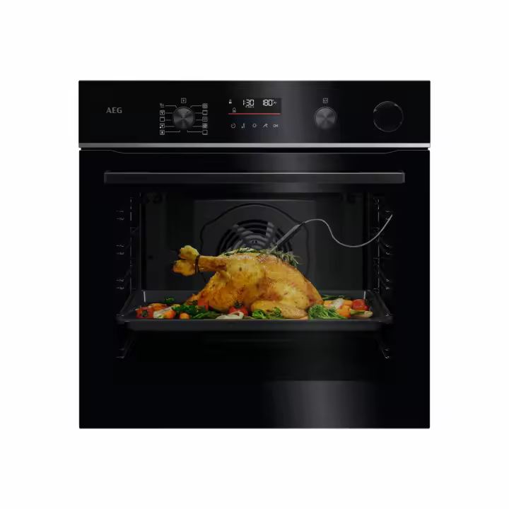 AEG - Horno de vapor Serie 6000 SenseCook con SteamCrisp con Display LED Explore - V7PBR521SB - 1