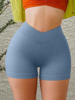 Shorts De Yoga Para Mujer Cintura Alta Levanta Glúteos Sin Costuras Fitness Ejercicio Correr Ciclismo Shorts De Gimnasio - details 15