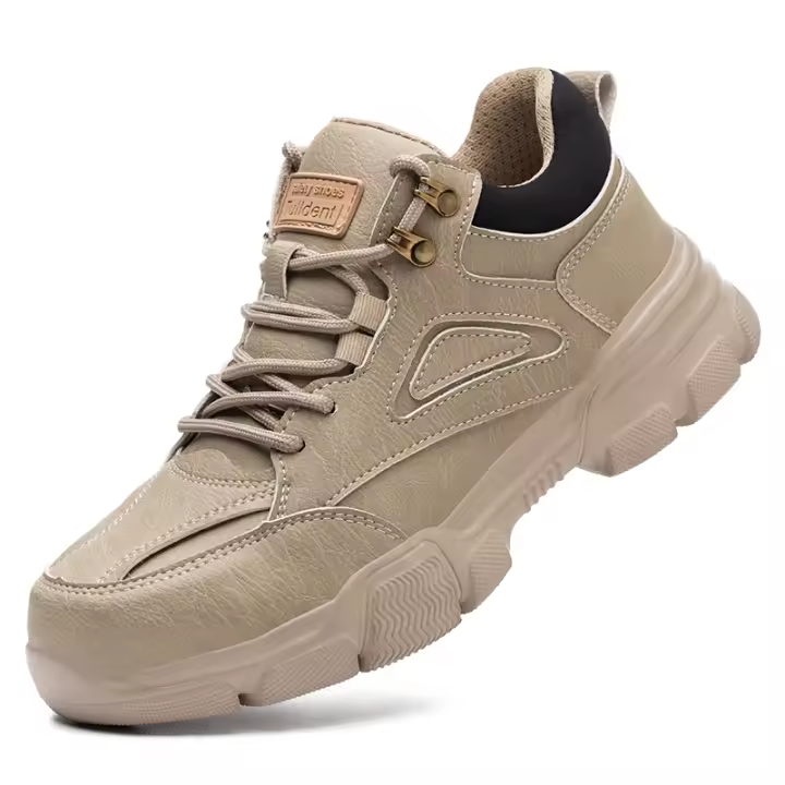 Botas De Seguridad Para Hombre Con Punta De Acero Antideslizantes Antipinchazos Zapatillas De Seguridad Respirables Talla True Fit - 1
