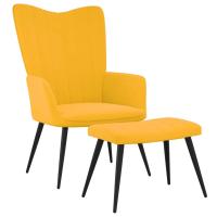 vidaXL Sillón de relax con taburete de terciopelo Gris claro, Gris oscuro, Verde oscuro Sillon Dormitorio Sillon Comodos Silla Relax Sillón Sofá - details 1