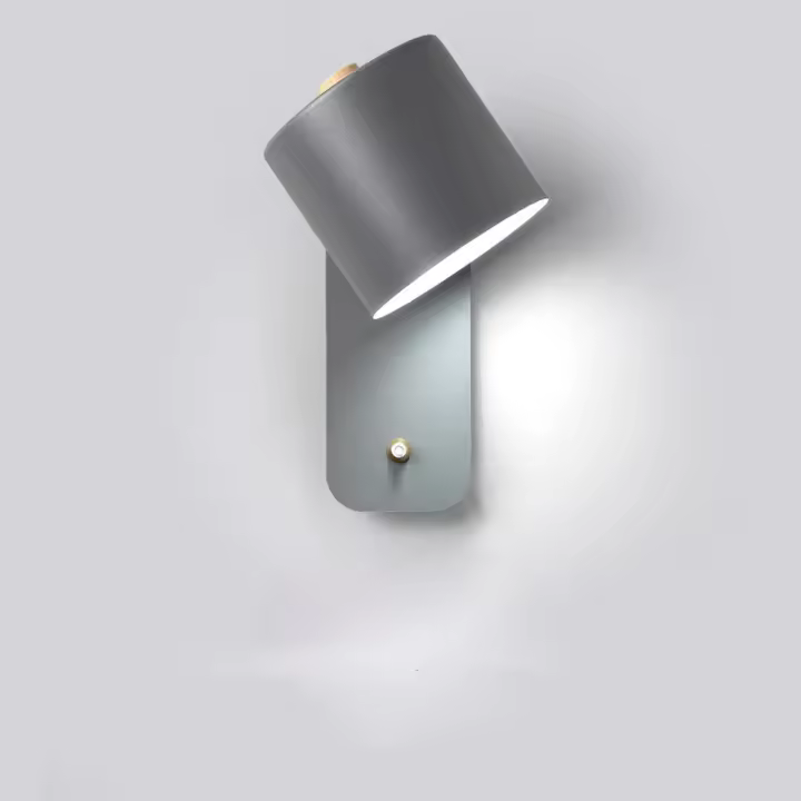 Lámpara De Pared LED Moderna Para Interior Iluminación De Escaleras Y Dormitorio Con Interruptor Decoración Para Sala De Estar Material De Hierro Color Negro Azul Gris Verde - 1