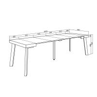Skraut Home - Mesa Consola Extensible - Mesa Auxiliar - Tapa - 58/262x90x73cm - Práctica y Versátil - Estilo Moderno - Fácil Montaje - details 2