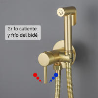 Top-grifo de bidé portátil, rociador de latón para inodoro, ducha higiénica, agua fría y caliente - details 1