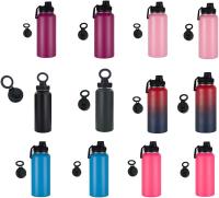 Botella de agua aislada en múltiples opciones de color para entusiastas del deporte Botella de agua de acero inoxidable Termo al vacío, rosa, bebida directa, 12 oz - details 4
