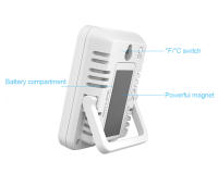Termómetro Y Higrómetro Digital Con Pantalla Táctil Y Magnete Estación Climática Con Luz Trasera Para El Hogar Medidor De Temperatura Y Humedad - details 3