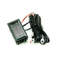 Termómetro Digital Doble Pantalla NTC Protección Metálica Impermeable Precisión Alta Para Tablero DC 4-28V Medidor De Temperatura - details 10