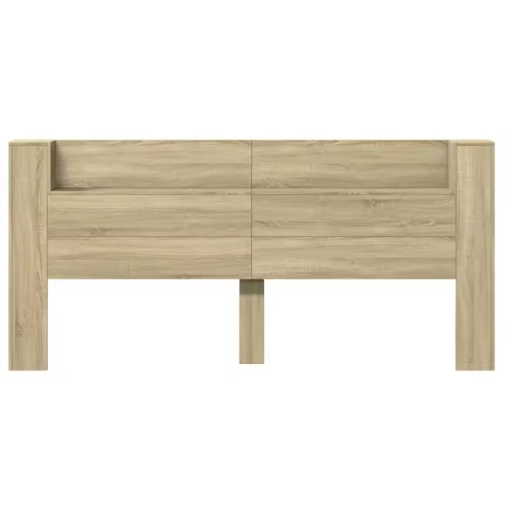 vidaXL Cabecero de cama con LED roble Sonoma 220x16,5x103,5 cm - 1
