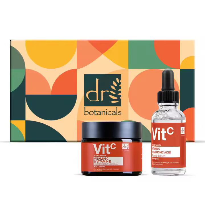 Dr Botanicals Sérum Facial Antiedad Vitamina C y Ácido Hialurónico 30ml + Dúo Hidratante Luminoso Antiedad Vitamina C y Vitamina E 60ml - 1