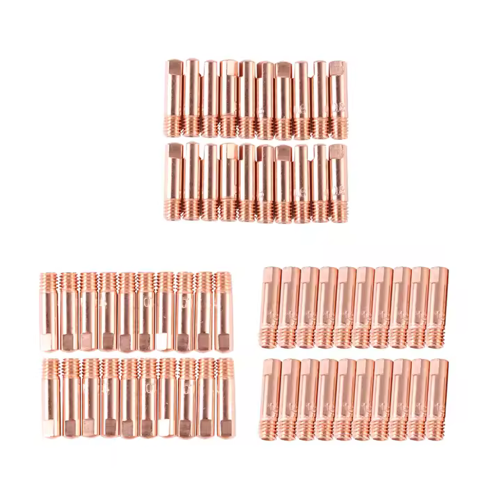 Juego De Tornillos De Soldadura MIG/MAG 20/40/80PCS Tamaño De Toma De Gas 0.8mm/1mm/1.2mm Soporte De Conector Difusor De Gas Para Soldadura De Metal - 1
