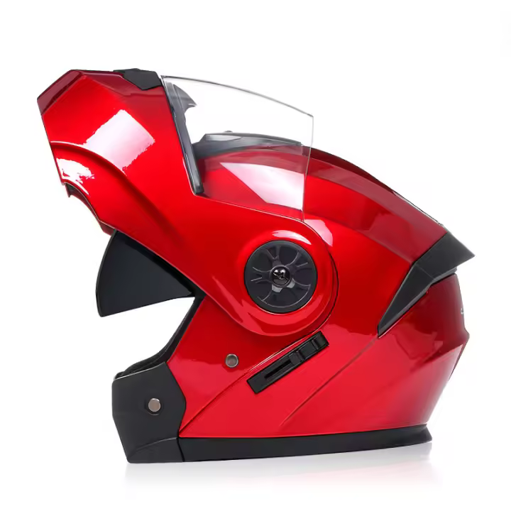 Personalidad Flip Up Helmet de La Motocicleta de Doble Lente Cascos Modulares Forro Lavable Helmet de La Motocicleta Bluetooth Dot Certificación Hombre Mujer - 1