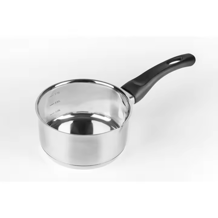 Cazo Cocina VIER , Acero Inoxidable apto para toda clase de cocinas , incluidas las de inducción. Mango revestido de silicona antiquemaduras. - 1