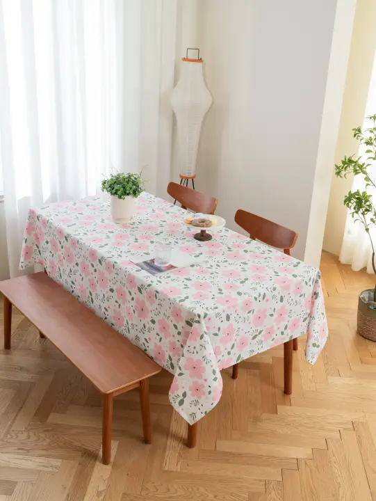 Mantel Floral Impermeable 1 Pieza Para Restaurantes Y Eventos Hogareños Exteriores Boda Fiesta Banquete Estilizado Pastoral - 1