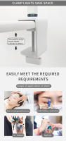 Lámpara De Luna Media LED Iluminación Para Pestañas Luz De Anillo Semi-permanente Para Belleza Mesa Pinza Cradle Maquillaje Tatuaje Salon De Uñas Extensiones - details 8