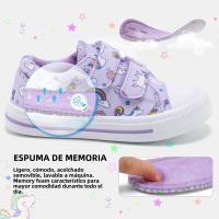 Zapatillas De Lona Para Niños Y Niñas Con Doble Correa De Dibujos Animados Zapatos Casuales Transpirables Y De Secado Rápido Para Edades 7-12m a 12+y - details 7