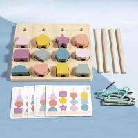 Juego De Rompecabezas Montessori Para Niños Juguetes De Madera Educativos De Colores Y Formas Juego De Adivinanzas Colorido Regalo Para Niños Edad 3-6 Años - details 1