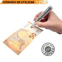 Detector de Billetes Falsos Pack 12 Rotuladores, Detectores de Billetes Falsos, Detecta Billetes Falsos en 2 Segundos, Fabricados en España, No Tóxico, Válido para Cualquier Billete: Euros, Libras, Dólares, Etc. (Monxu) - details 2
