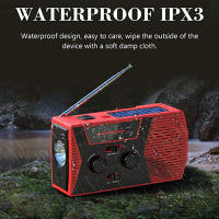Cargador de emergencia de teléfono USB , manivela Solar de mano, Radio meteorológica portátil para cargador al aire libre, equipo de Camping, herramienta de supervivencia ，Radio meteorológica recargable - details 8