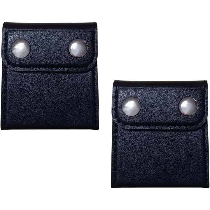 2 piezas de ajustador de cinturón de seguridad universal, cómodo posicionador de correa de cuello de hombro de cuero PU para todo tipo de vehículos - 1
