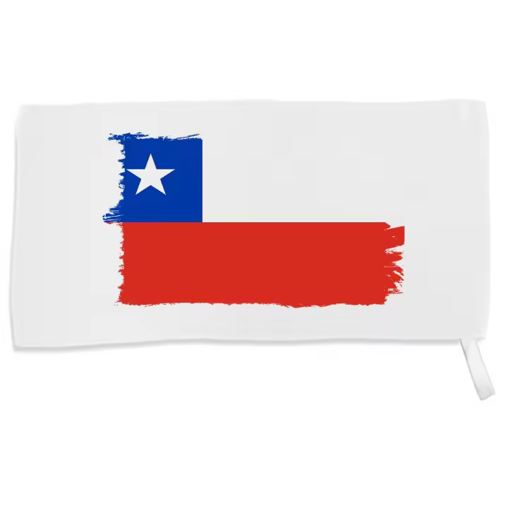 MERCHANDMANIA TOALLA PEQUEÑA ABSORBENTE bandera chile pais gobierno chileno sudamerica suave personalizada con cinta elastica - 1