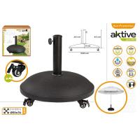 AKTIVE  - Soporte Parasol BASE cemento con 4 Ruedas tubo acero Garden Circular, resistente agua  calidad AKTIVE ORIGINAL - details 0